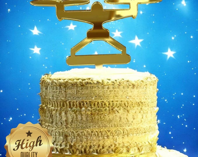 Drone Shaped Cake Toppers - Custom Colours, Sizes and Personalised
