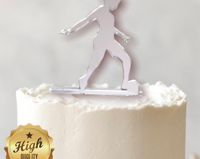 Custom Football Player Cake Topper: Recycled Acrylic, Bespoke Colors