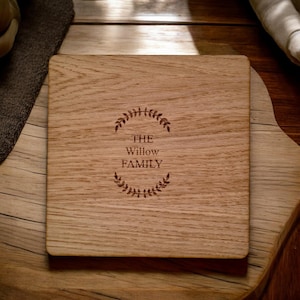 Square Placemats & Coasters - Wood Finish Options, Custom Sizes, Shapes, Colours, Engraved or Plain