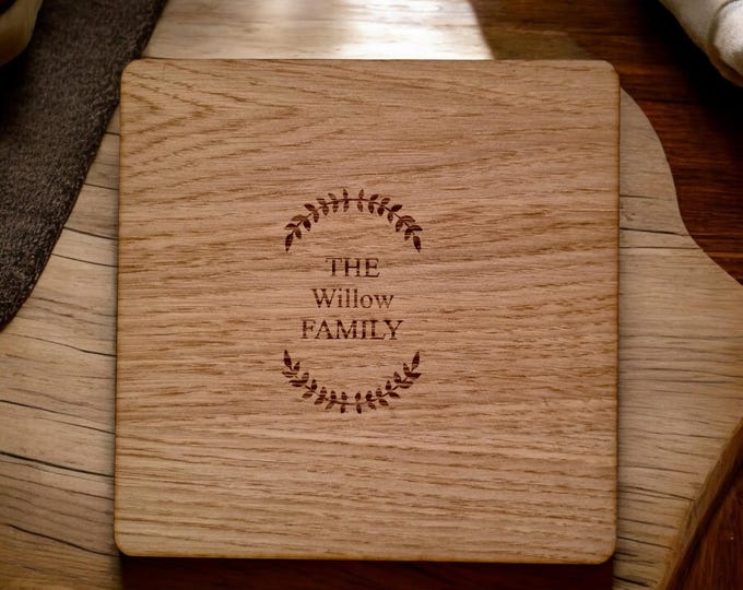 Square Placemats & Coasters - Wood Finish Options, Custom Sizes, Shapes, Colours, Engraved or Plain