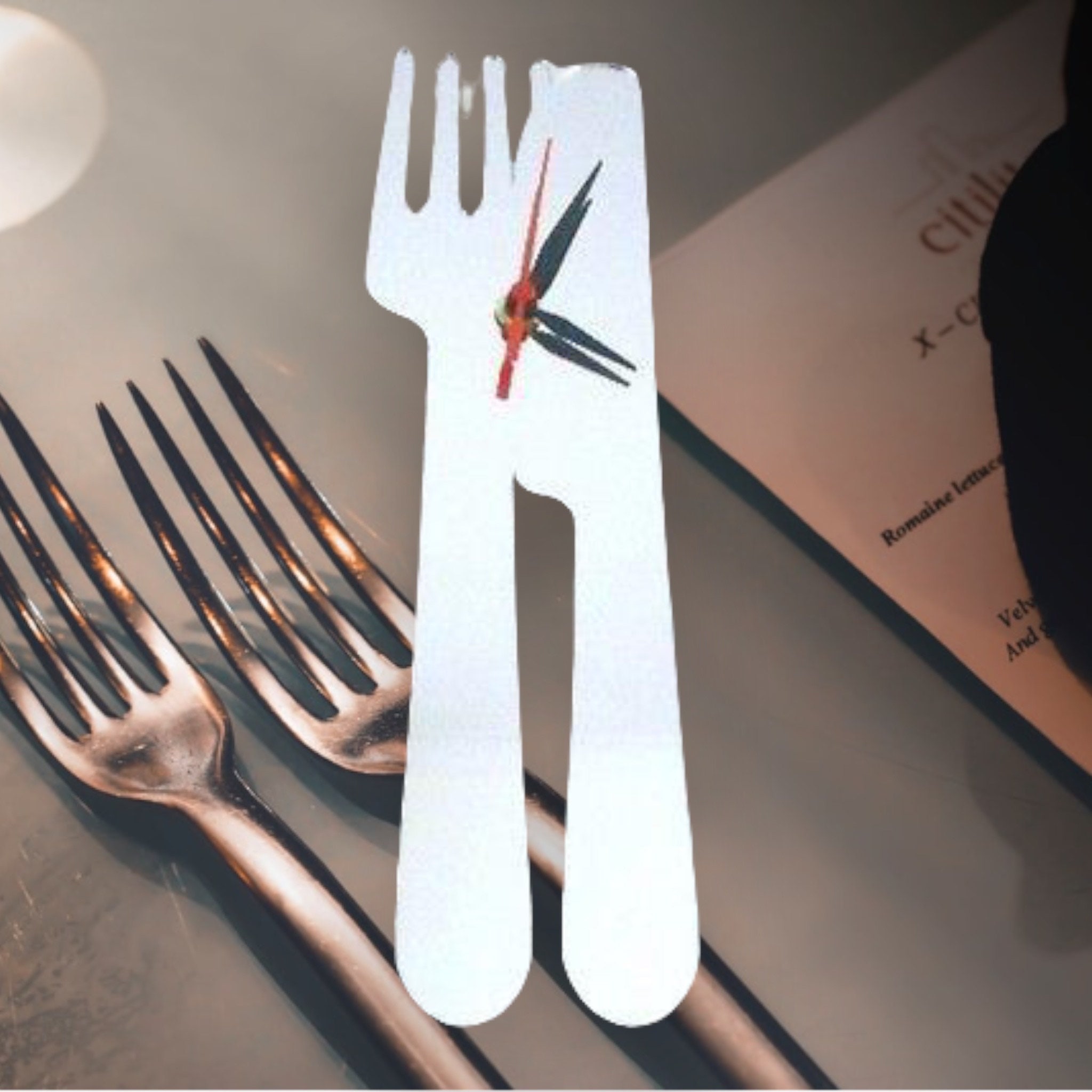 Knife and on sale fork clock