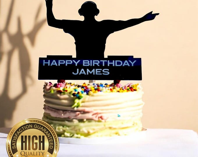 DJ Cake Toppers & Emblems - Custom Colours Sizes, Shapes Made, Engraving Services