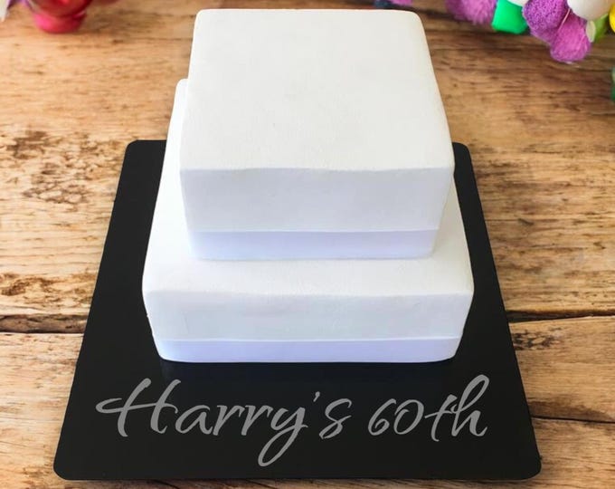 Engraved Acrylic Cake Board: Reusable, Custom Color & Shape