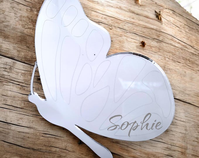 Butterfly Flying Mirrors, Custom Colours, Sizes, Shapes, Engraving Services, Sizes up to 40cm