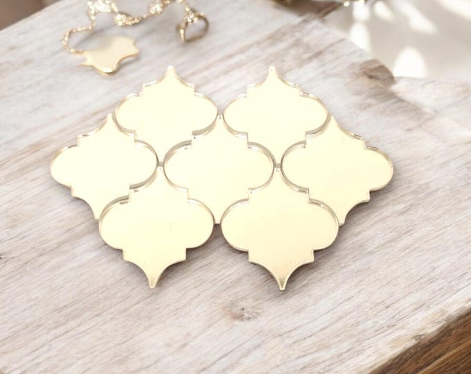 Moroccan Acrylic Mirror Tiles: Custom Colors & Sizes, DIY Mosaic Sets