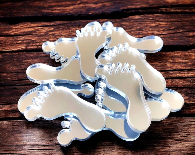 Acrylic Feet Crafting Set: Custom Colors, Sizes, Shapes - Pack of 10