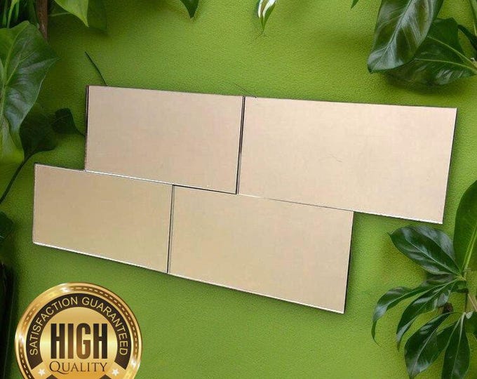 Rectangle Acrylic Wall Tiles, Crafting Sets, Packs of Ten, Custom Colours & Woods, Sizes, Shapes