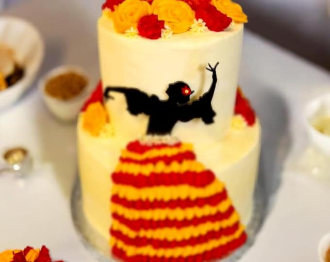 Flamenco Dancer Cake Topper: Bespoke Acrylic Embellishment
