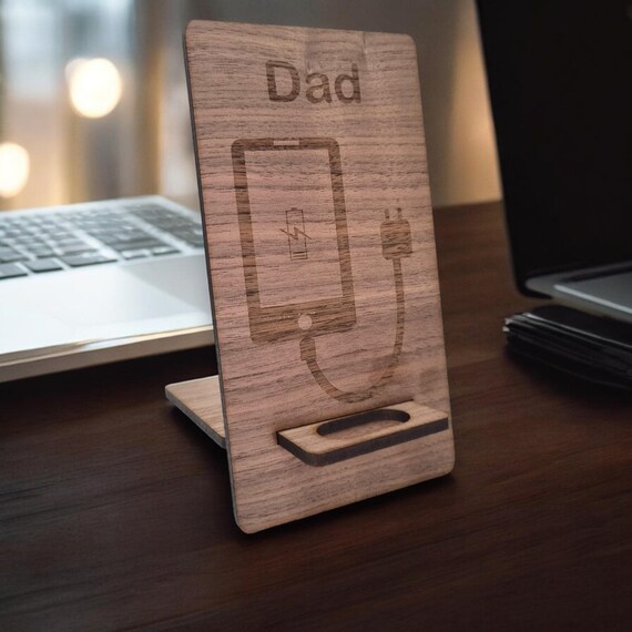 Custom Engraved Mobile Phone Stand: Acrylic Desk Accessory