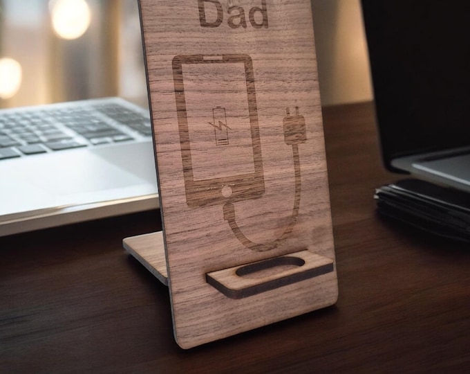 Custom Engraved Mobile Phone Stand: Acrylic Desk Accessory