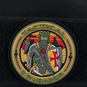 PVC Military Morale Patch – Tactical Crusader