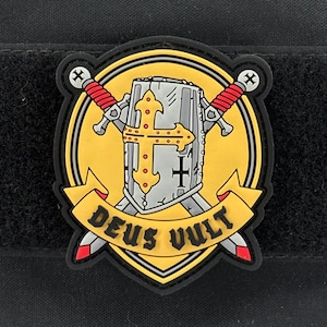 Knights Templar Deus Vult Crusader PVC Morale Patch