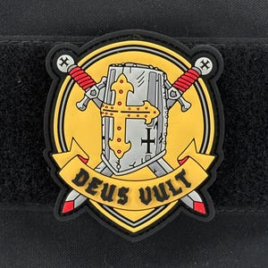 Knights Templar Deus Vult Crusader PVC Morale Patch