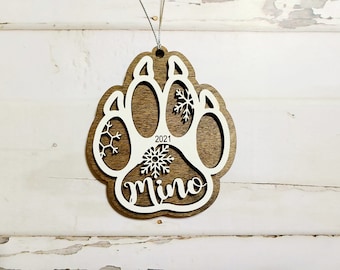 Cat Paw Ornaments, Personalized, Christmas Ornaments, Cat Paw, Ornament, Cat Lover, Gift Ideas, Your Cats Name, Cat Ornament, Handmade