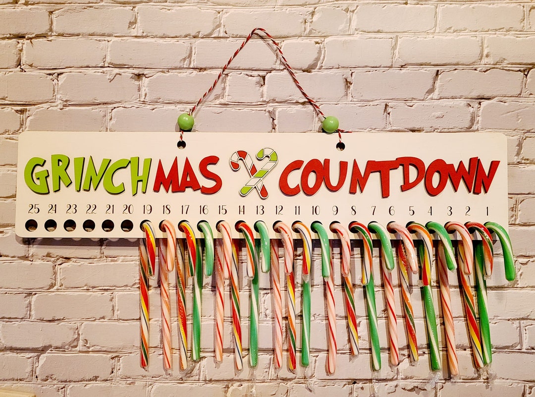 Grinchmas Countdown, Christmas Countdown, Christmas Candy Cane ...