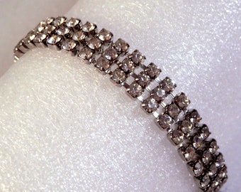 Act II Triple Row Prong Set Rhinestone Bracelet