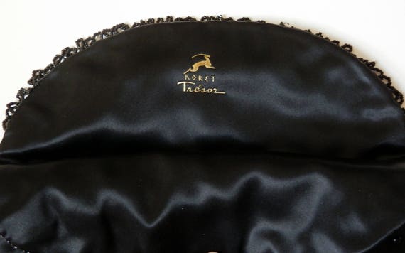 Vintage Koret Tresor Black Beaded Evening Bag Pur… - image 3