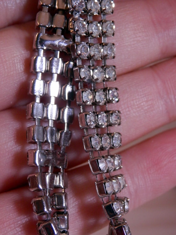 Act II Triple Row Prong Set Rhinestone Bracelet - image 4