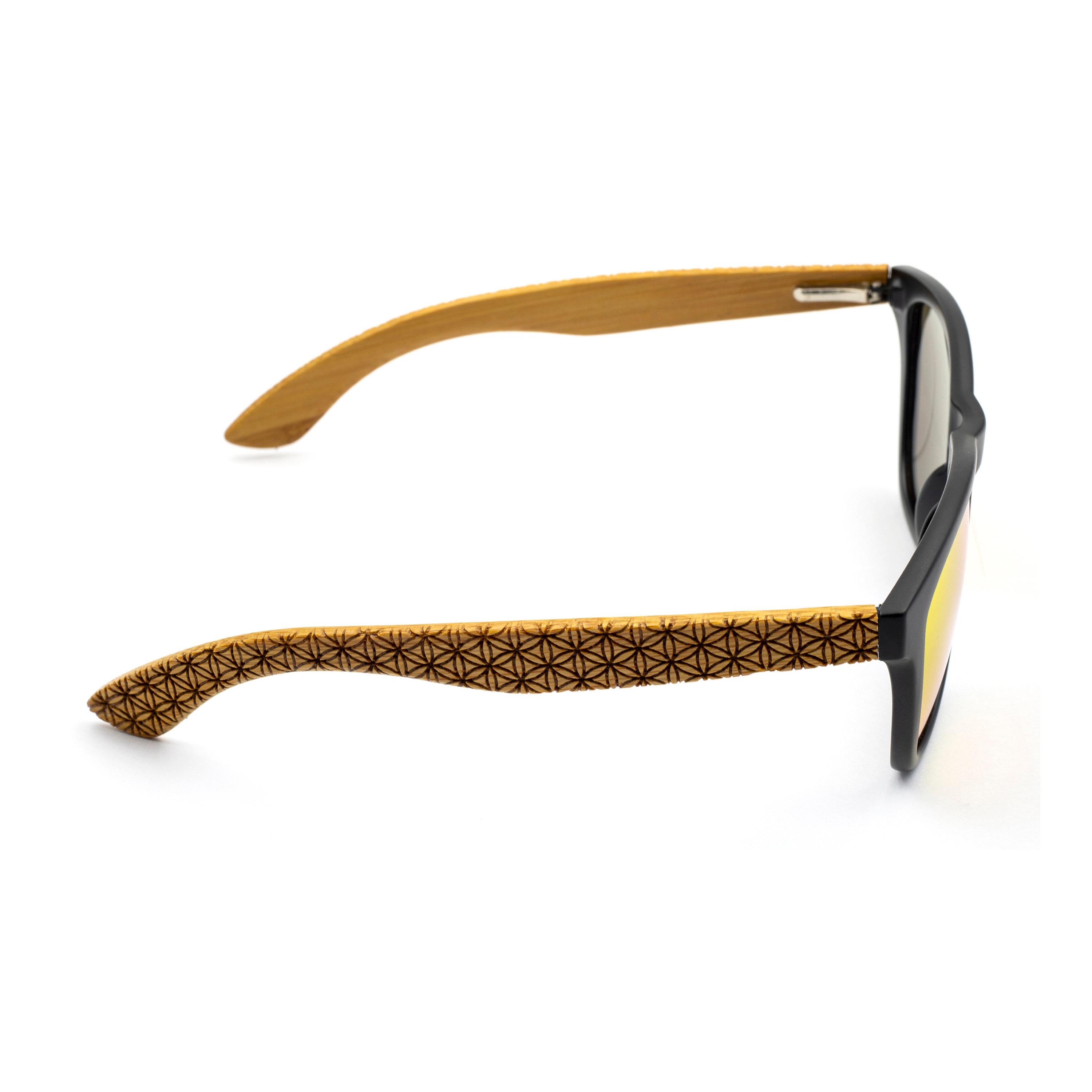 Flower of Life Bamboo Sunglasses Bamboo Sunglasses; Polarized, 400 UV Lenses | Dragonfly  main image 4