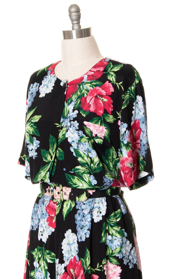 Vintage 1980s Shirt Dress | 80s CAROL ANDERSON Bl… - image 5