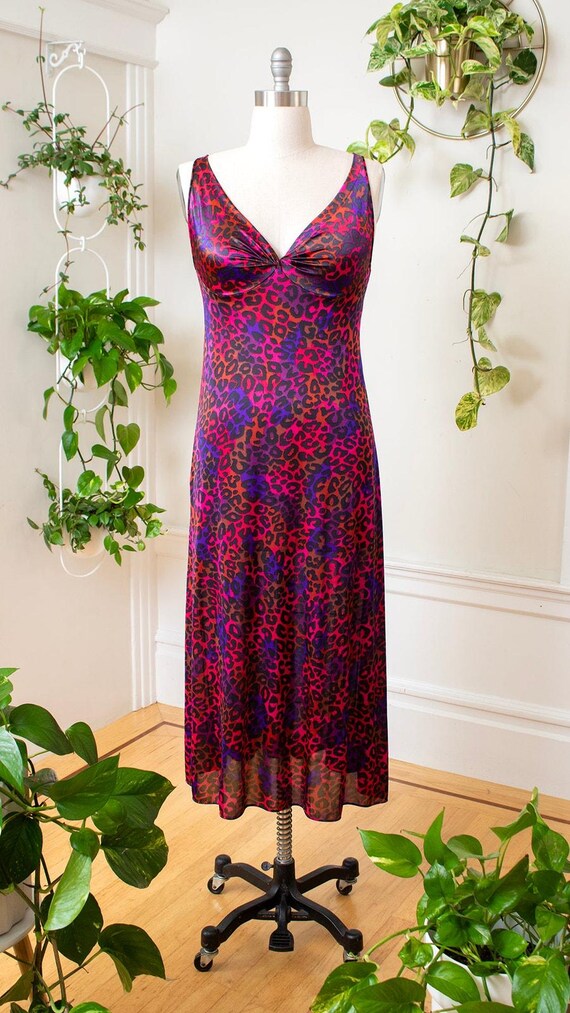Vintage 1970s Maxi Dress | 70s VANITY FAIR Leopard Print Pink Purple Colorful Satiny Stretchy Sleeveless Slip Dress | Medium/large - Etsy Vintage 1970s Maxi Dress | 70s VANITY FAIR Leopard Print Pink Purple Colorful Satiny Stretchy Sleeveless Slip Dress | Medium/large - Etsy