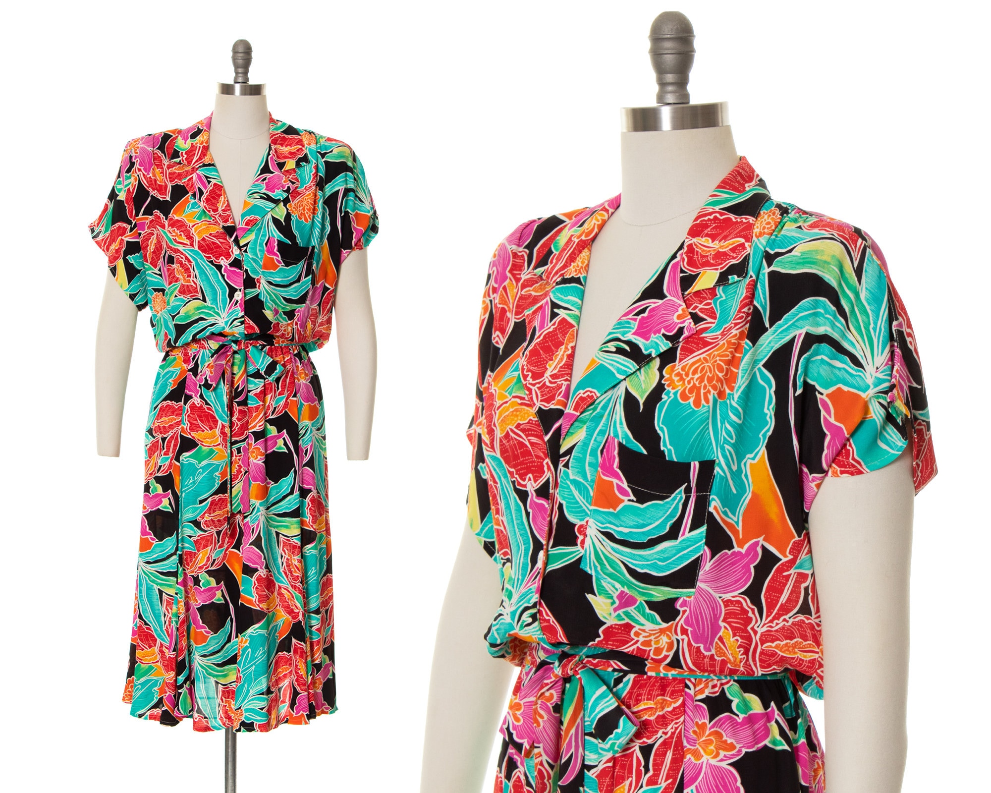 Robe Longue Saint Tropez Imprimé Floral - Manches Longues - Taille 12 - Neuf Avec étiquettes - Polyester