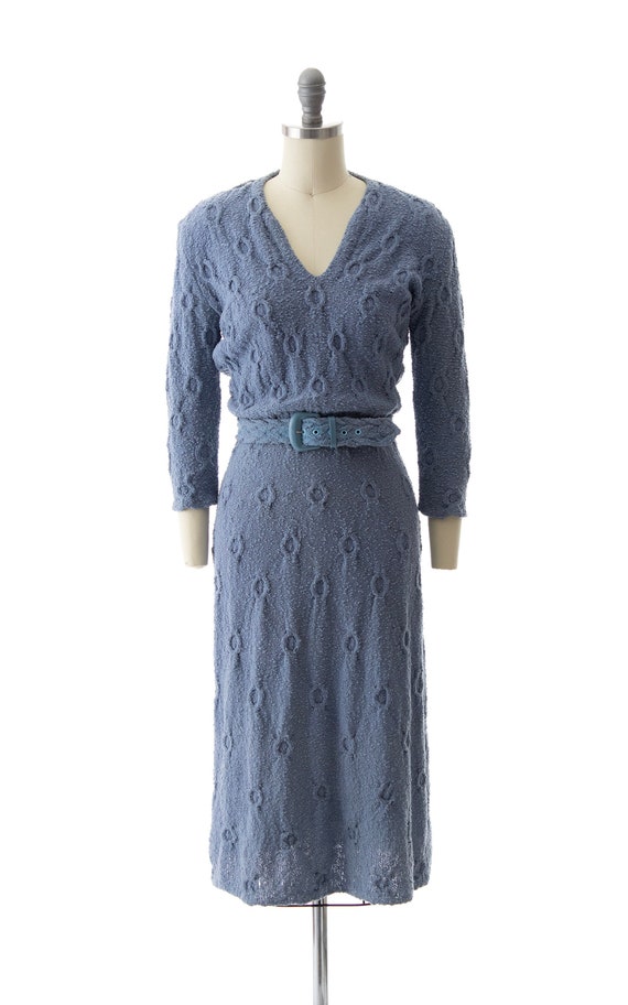 button up vintage 1950s sweater dress