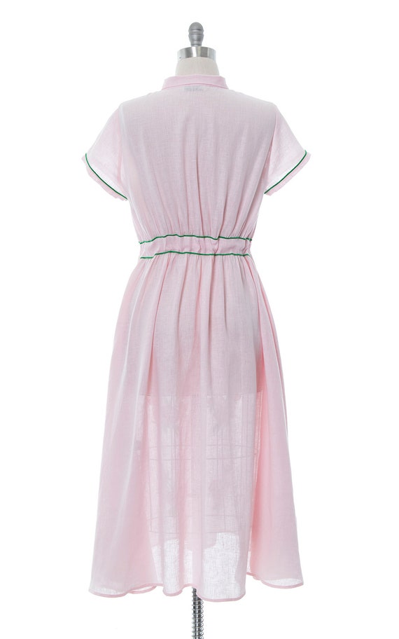 Vintage 1950s Style Shirt Dress | Modern Linen Re… - image 4