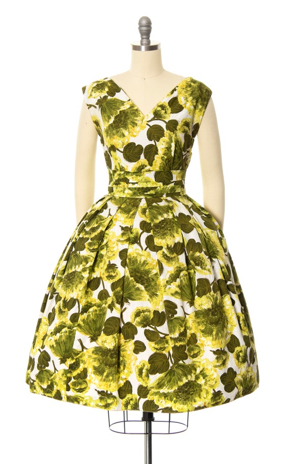 Vintage 1950s 1960s Sundress | 50s 60s Floral Pri… - image 2