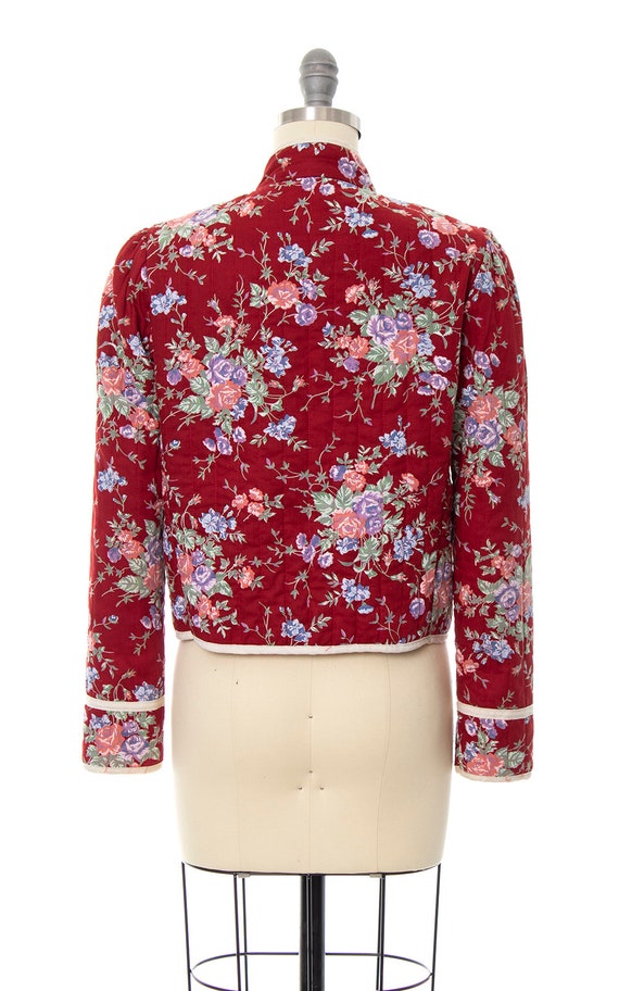 70's/80's Handmade Chevron Quilted Floral Jacket main image 0
