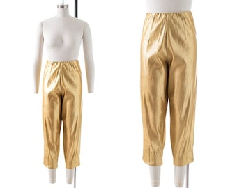 Gold Lame Pants - Etsy UK