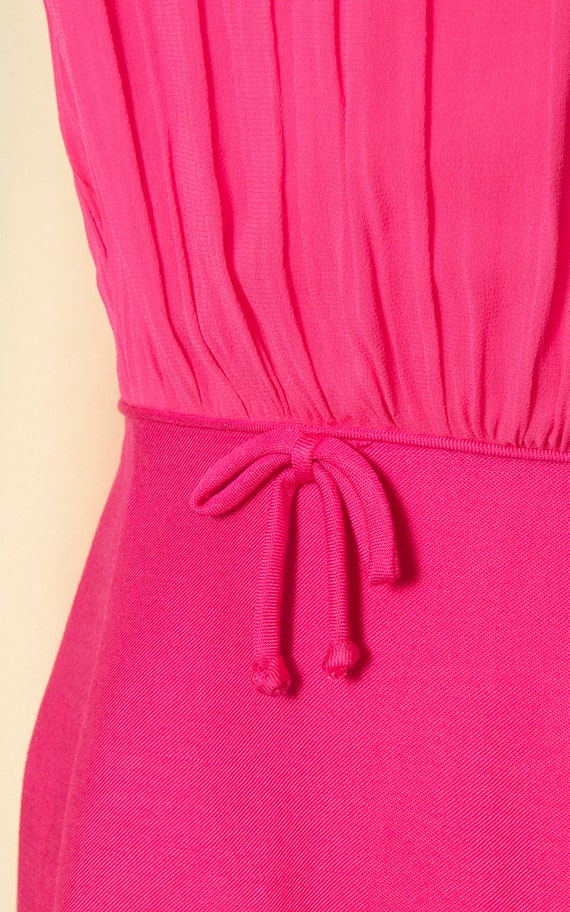 Vintage 1960s Cocktail Dress | 60s Hot Pink Silk … - image 8