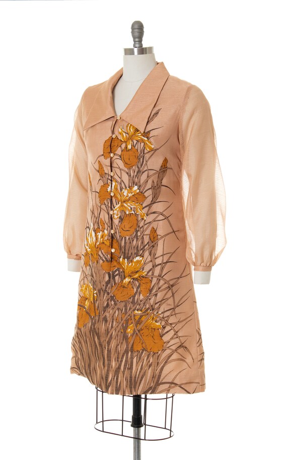 Vintage 1970s Dress | 70s ALFRED SHAHEEN Screen P… - image 3