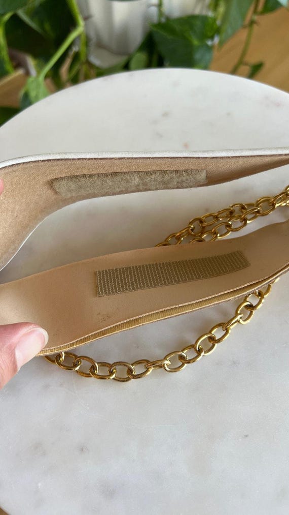 The Limited Women’s 80s Vintage White Pebbled Leather Large Gold Tone Oblong Stu GRANDE - STONE MULTI main image 3