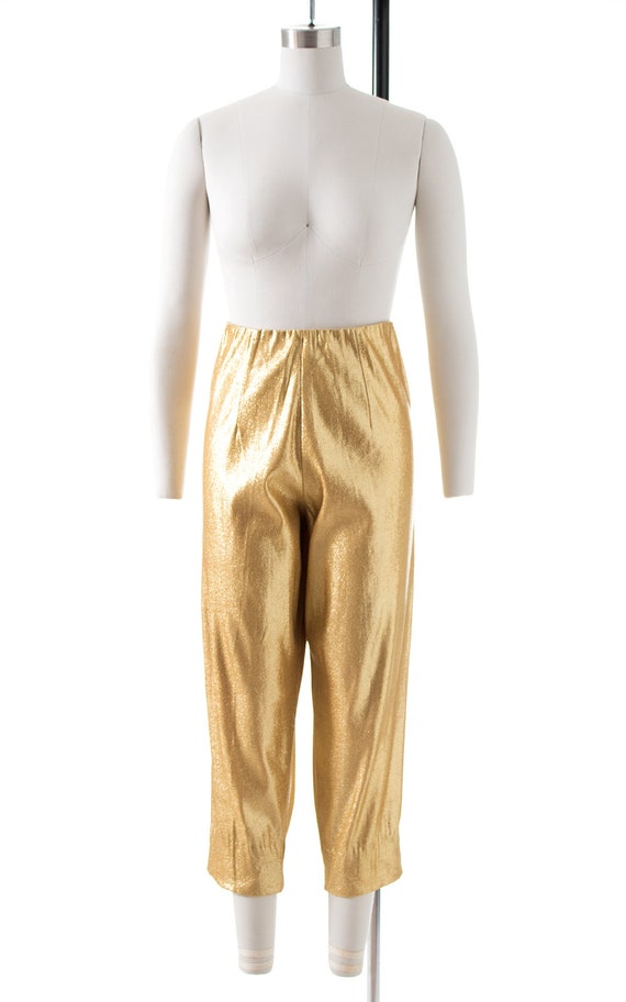 Metallic cigarette pants deals