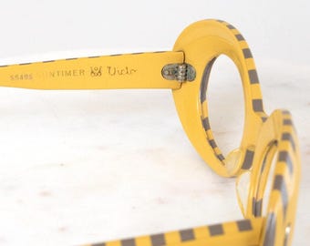 Vintage 1960s Glasses Frames | 60s Suntimer Victory Striped  display picture 2