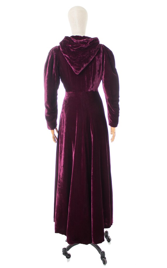Vintage 1930s Hooded Princess Coat | 30s Purple S… - image 5