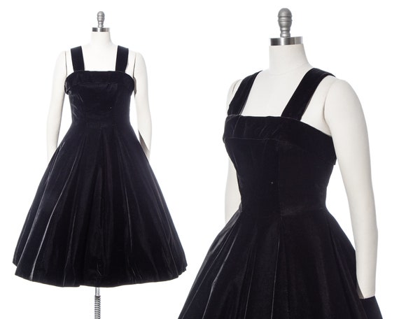 Vintage 1950s Party Dress | 50s SUZY PERETTE Blac… - image 1