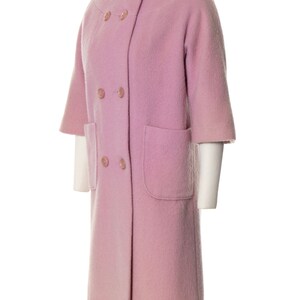 Vintage 1960s Coat | 60s Light Pastel Purple Wool Winter Spring Solid Color Car Coat (small/medium) image 3