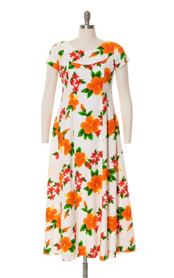 Vintage 1960s 1970s Maxi Dress | 60s 70s Floral H… - image 2