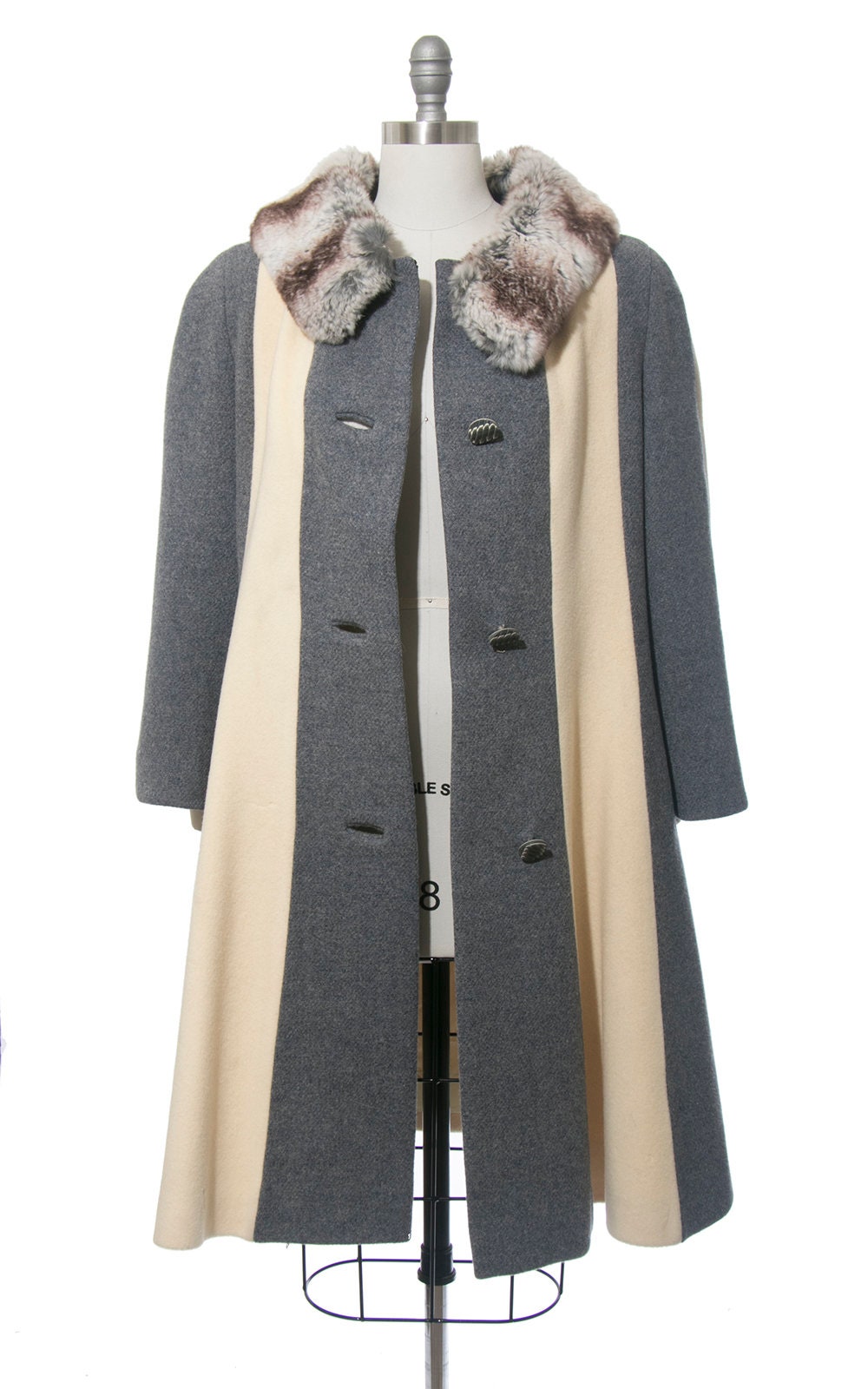 1960s Red Mohair Fox Fur Coat by Lilli Ann | S/M/L