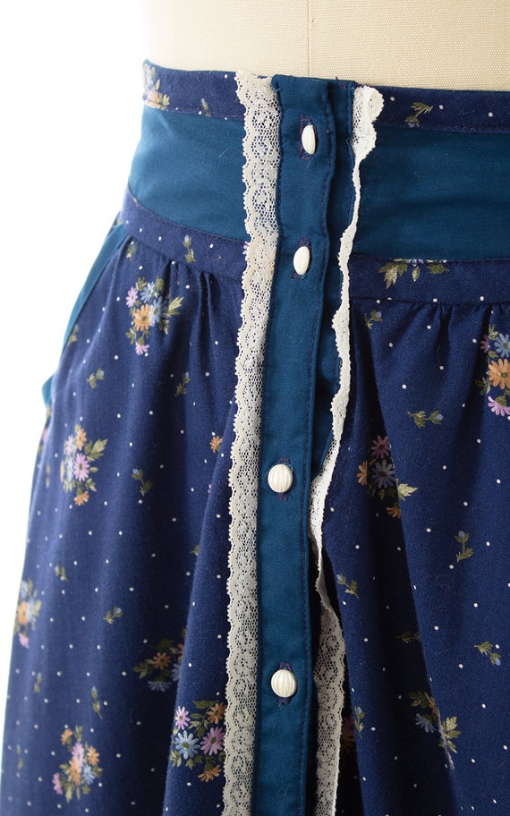 Vintage 1970s Skirt | 70s Gunne Sax Style Floral … - image 5