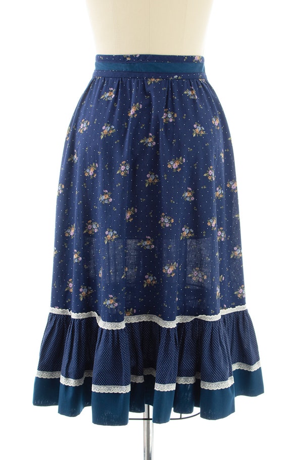 Vintage 1970s Skirt | 70s Gunne Sax Style Floral … - image 4