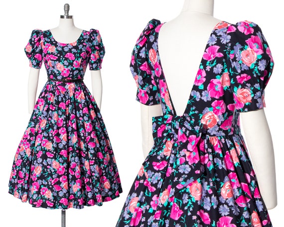 Vintage 1980s Dress | 80s LAURA ASHLEY Floral Pri… - image 1