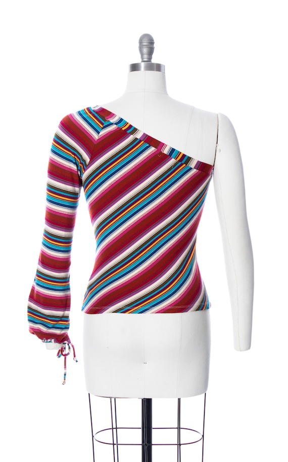 Vintage 2000s striped tie up long sleeve top