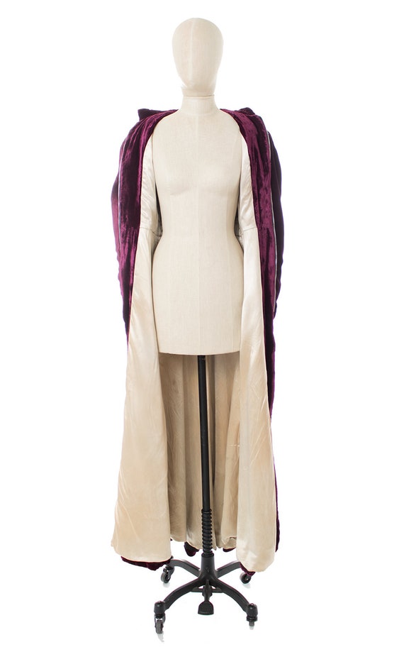 Vintage 1930s Hooded Princess Coat | 30s Purple S… - image 6