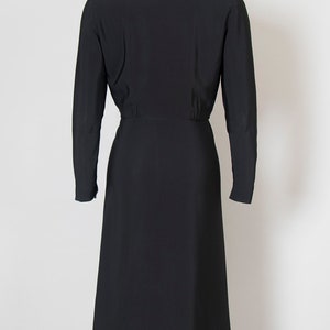 Vintage 1940s Dress 40s Black Rayon Cocktail Dress Double - Etsy
