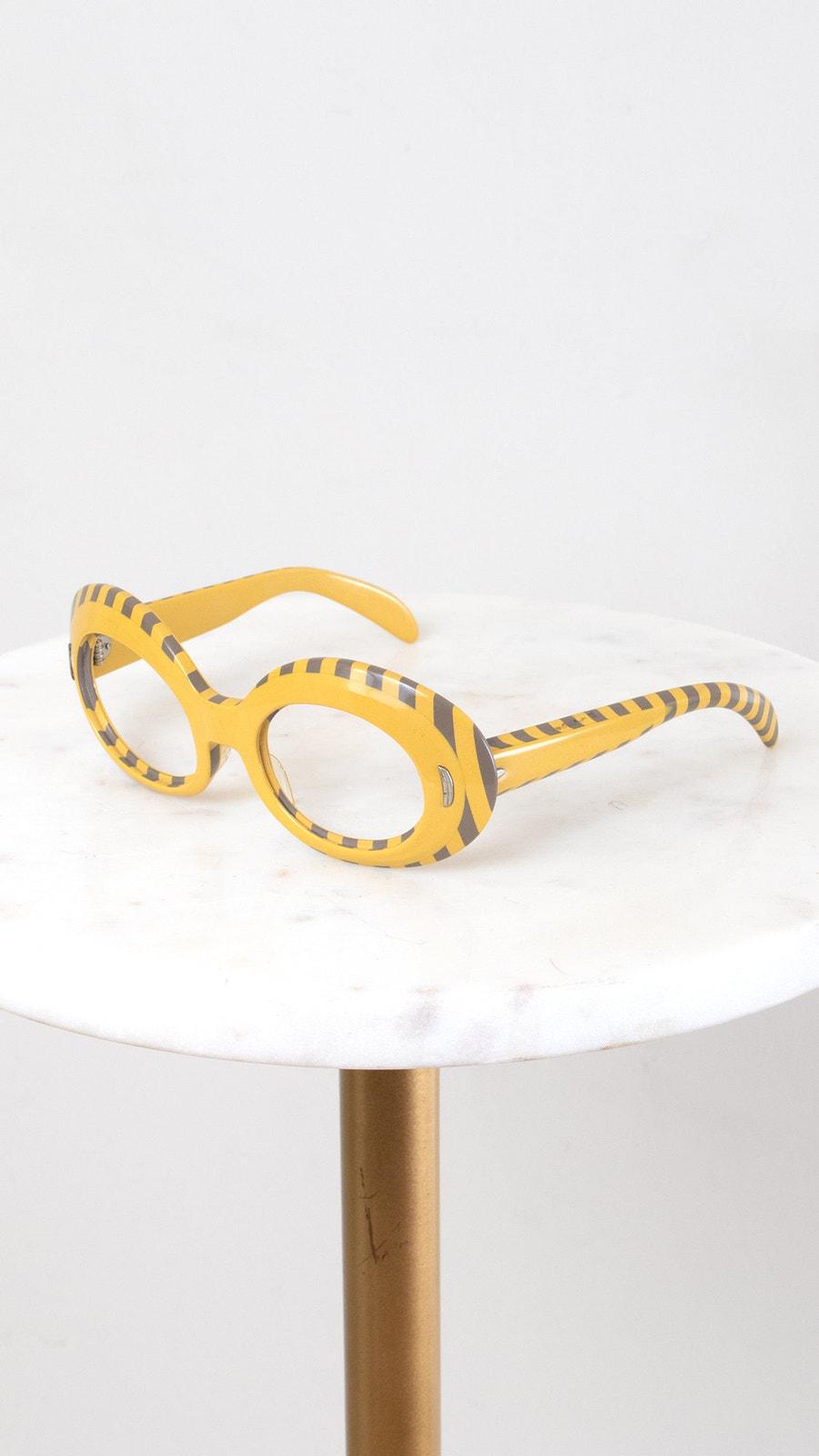 Vintage 1960s Glasses Frames | 60s Suntimer Victory Striped  display picture 2