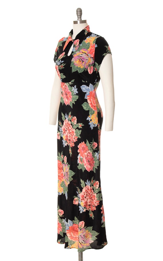 Vintage 1990s Maxi Dress | 90s does 30s Floral Pr… - image 3