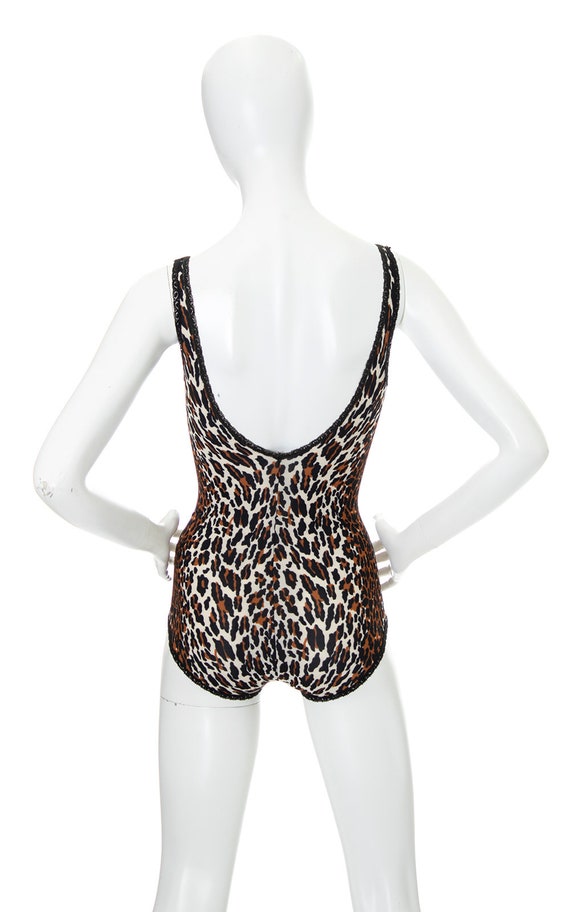 Vintage 1970s Bodysuit | 70s VANITY FAIR Leopard … - image 4